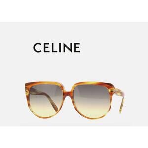 Authentic Celine Paris Oversized Tortoiseshell Sunglasses Brown Lenses